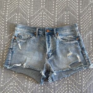 Blank NYC Light Blue Distressed Jean Shorts